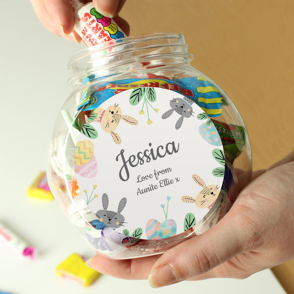 Personalised Easter Bunny Sweet Jar - Buy Confectionery at GiftMasters.co.uk