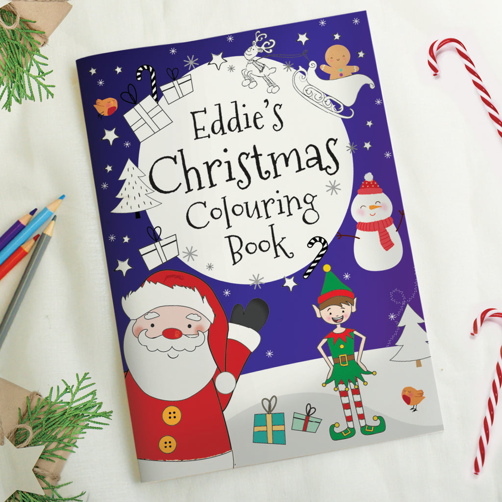 Personalised Its Christmas Elf Colouring Book - Buy Books at GiftMasters.co.uk