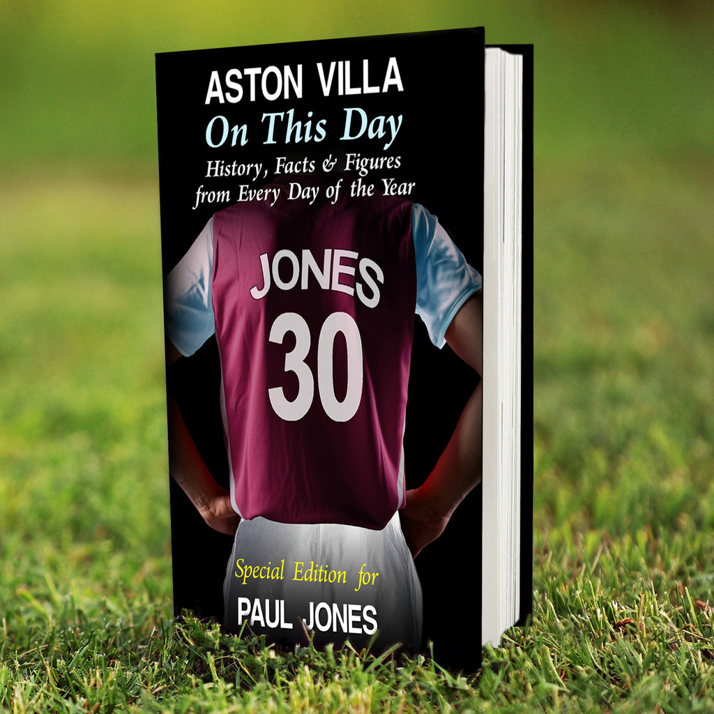 Personalised Aston Villa on this Day Book - Buy Books at GiftMasters.co.uk