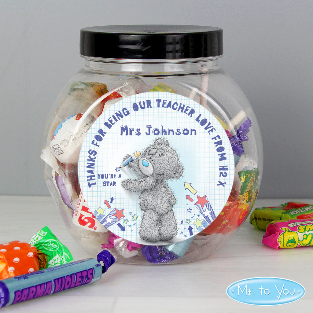 Personalised Me To You Teacher Sweets Jar - Buy Confectionery at GiftMasters.co.uk