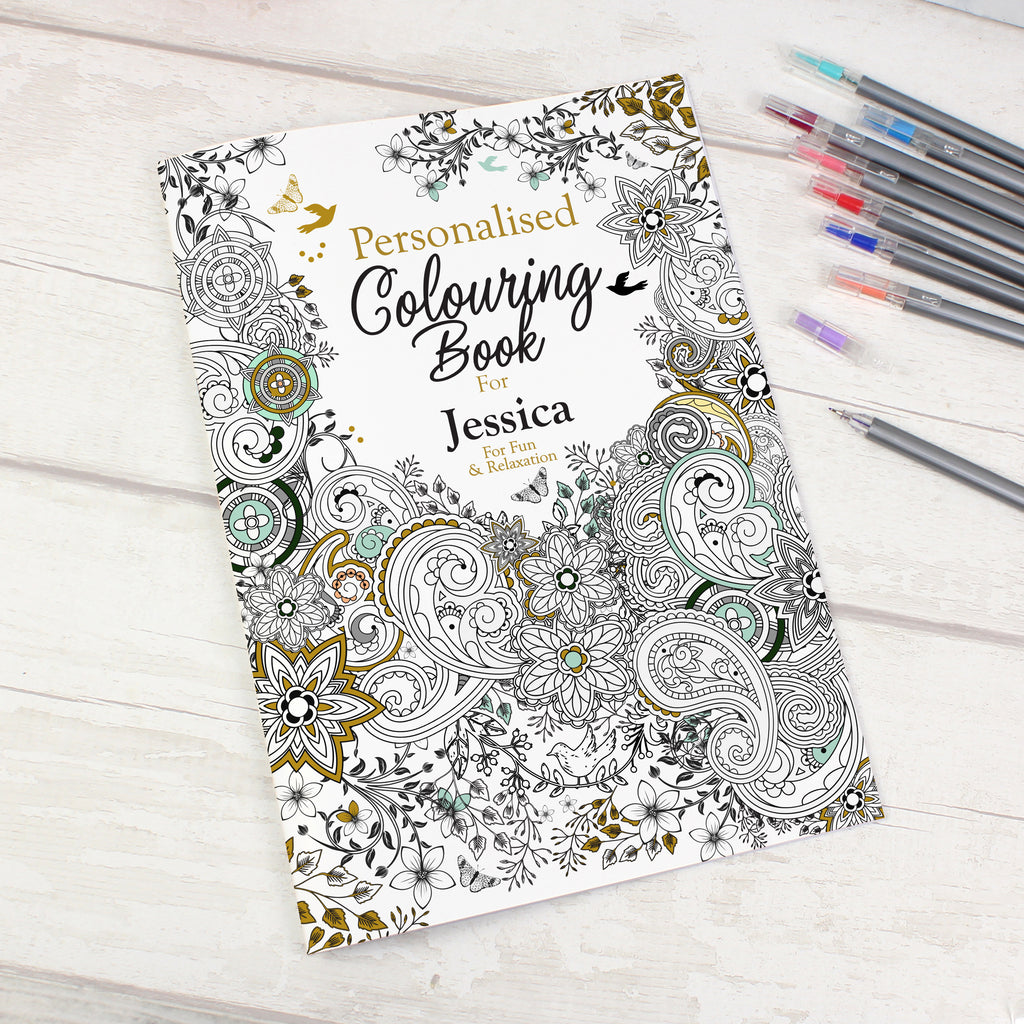 Personalised Botanical Colouring Book - Buy Books at GiftMasters.co.uk
