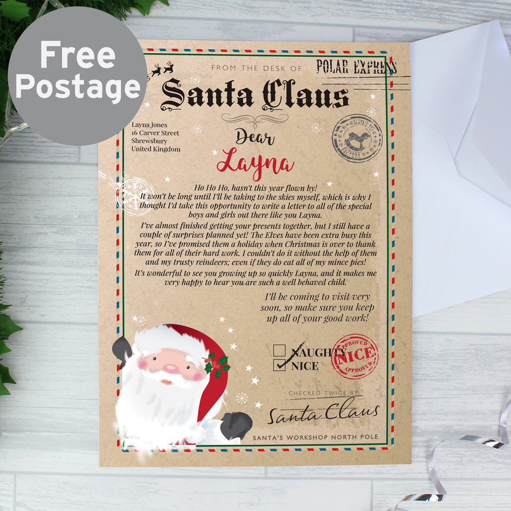 Personalised Santa Claus Letter - Buy Greetings Cards at GiftMasters.co.uk