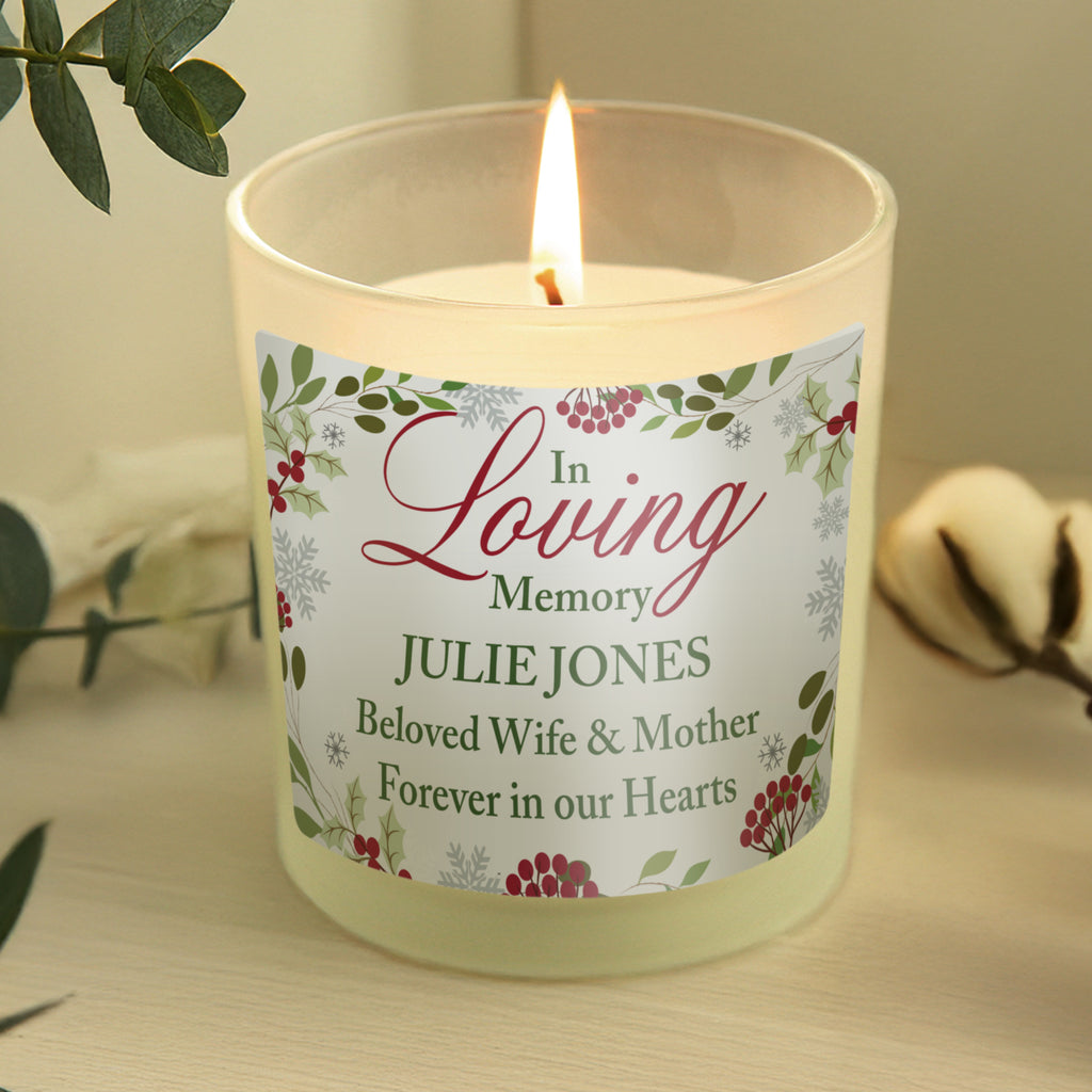 Personalised In Loving Memory Scented Jar Candle - Buy Candles & Reed Diffusers at GiftMasters.co.uk