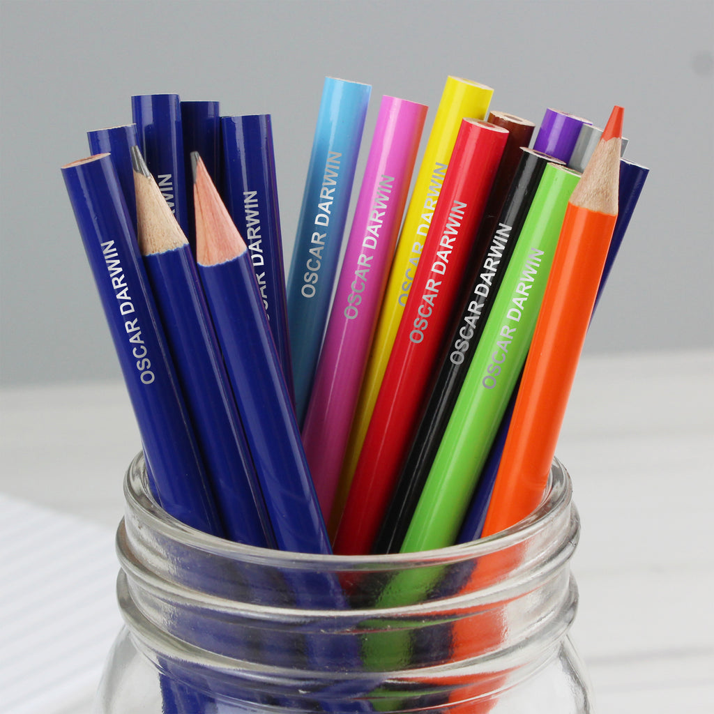 Personalised Pack of 20 HB Pencils & Colouring Pencils - Buy Stationery & Pens at GiftMasters.co.uk