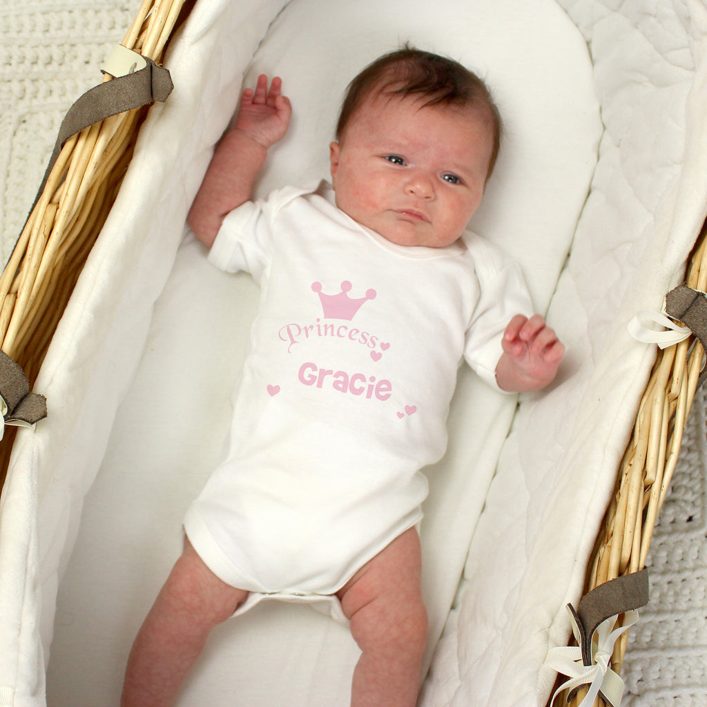 Personalised Princess Baby Vest - Buy Clothing at GiftMasters.co.uk
