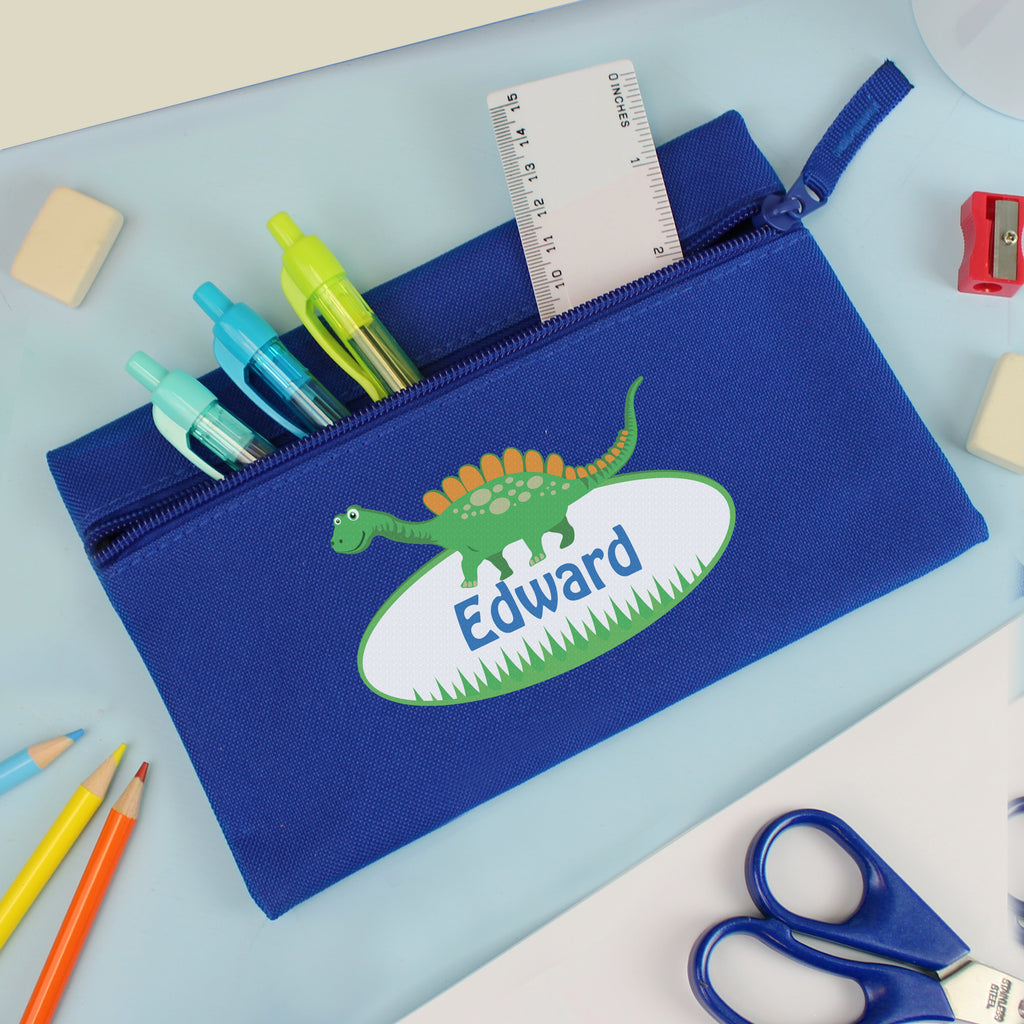 Personalised Dinosaur Pencil case - Buy Stationery & Pens at GiftMasters.co.uk