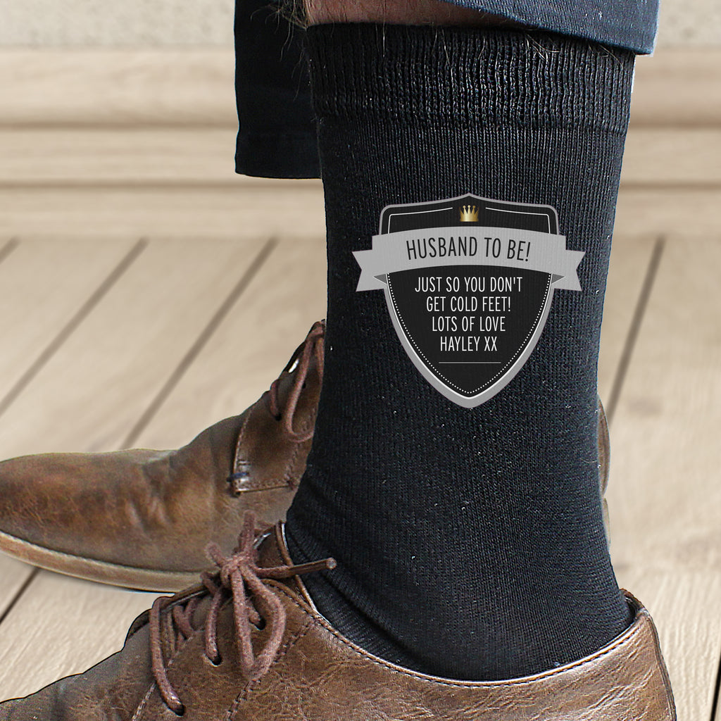 Personalised Classic Shield Men's Socks - Buy Clothing at GiftMasters.co.uk