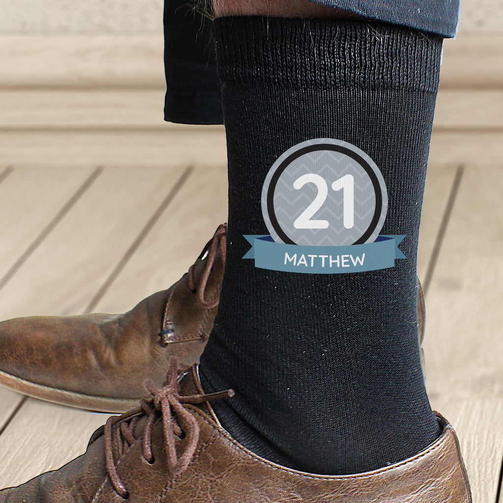Personalised Birthday Men's Socks - Buy Clothing at GiftMasters.co.uk