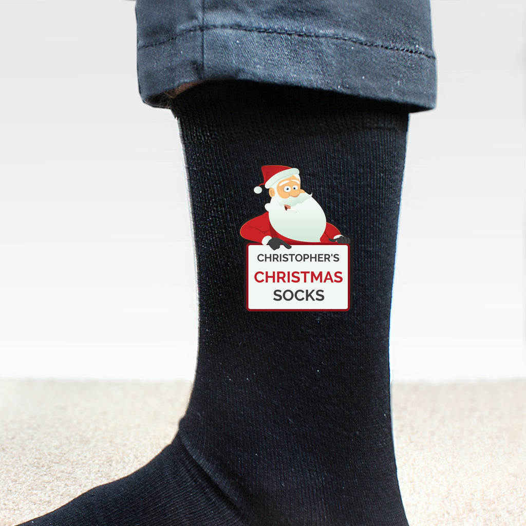 Personalised Santa Claus Christmas Socks - Buy Clothing at GiftMasters.co.uk