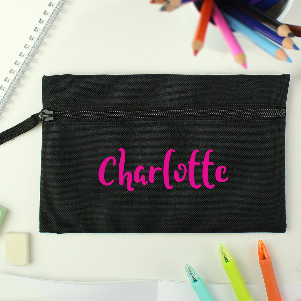 Personalised Pink Name Pencil Case - Buy Stationery & Pens at GiftMasters.co.uk