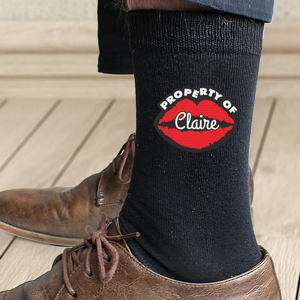 Personalised Property Of Mens Socks - Buy Clothing at GiftMasters.co.uk
