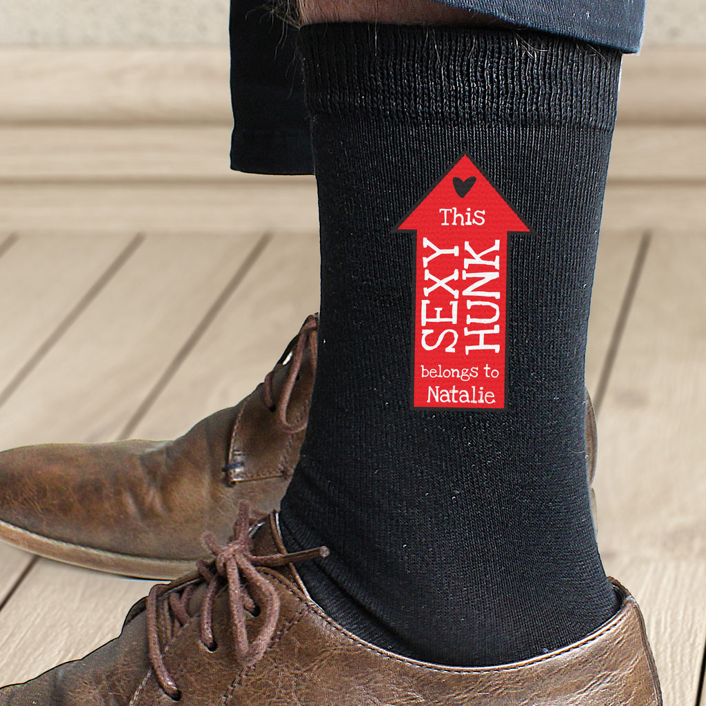 Personalised Sexy Hunk Mens Socks - Buy Clothing at GiftMasters.co.uk