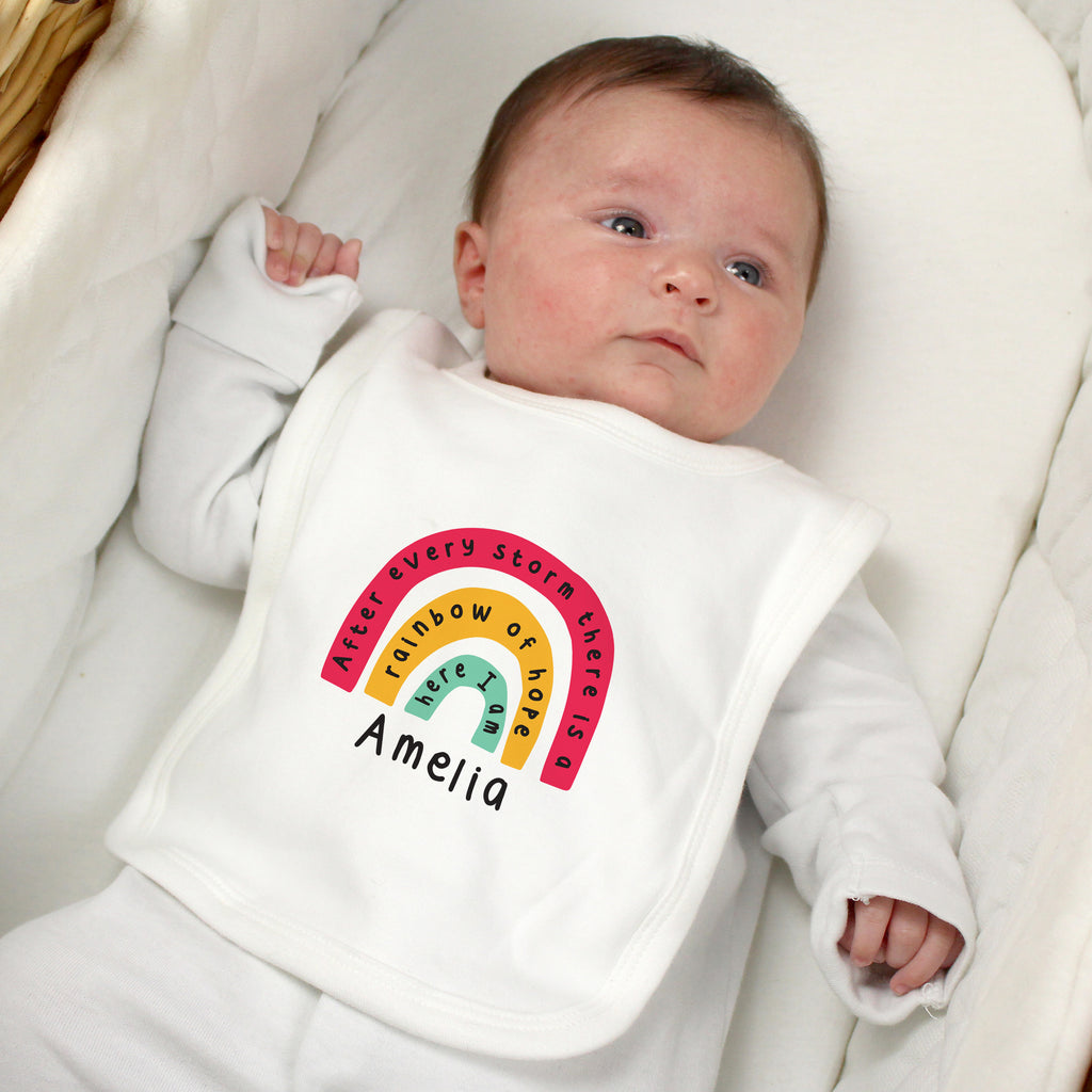 Personalised Rainbow Bib - Buy Textiles at GiftMasters.co.uk