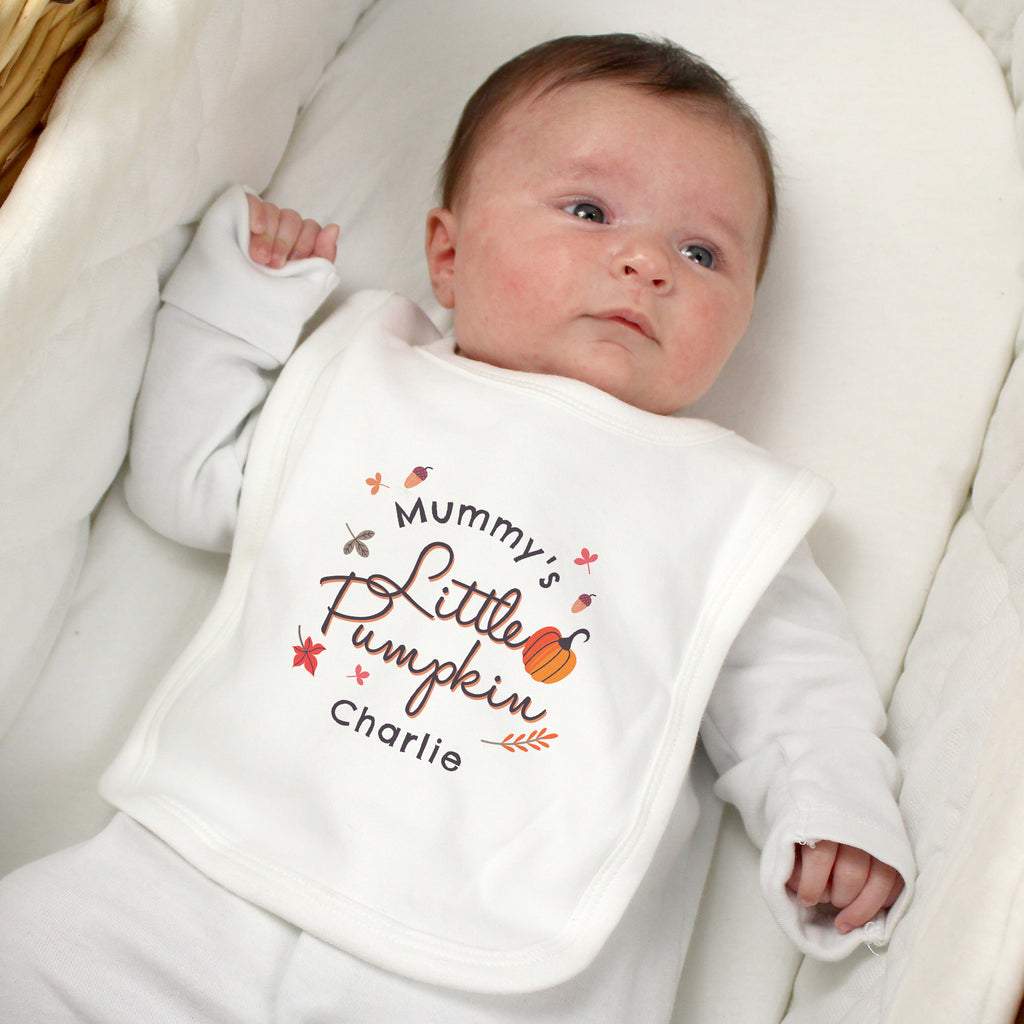 Personalised Little Pumpkin Bib - Buy Mealtime Essentials at GiftMasters.co.uk