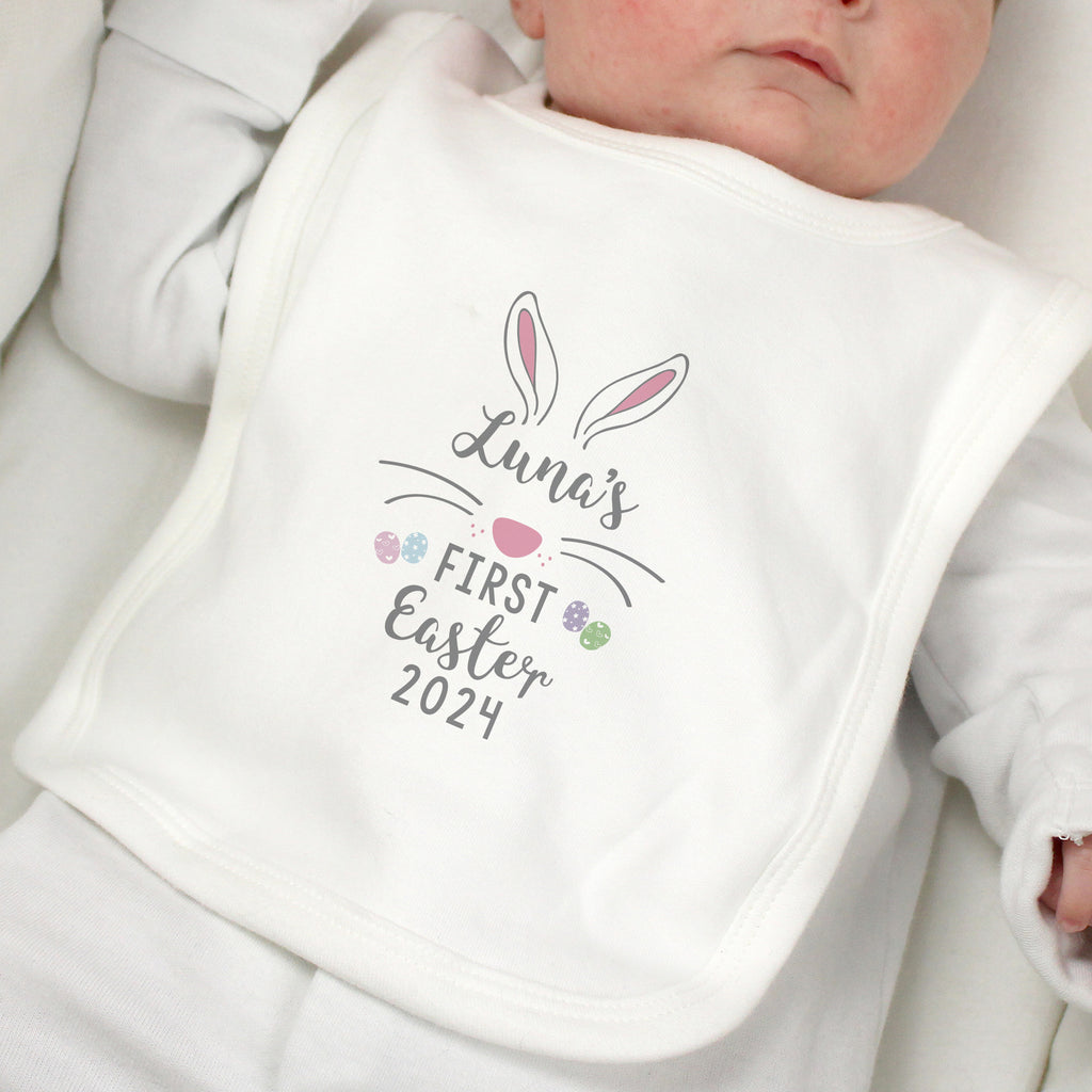 Personalised First Easter Babys Bib - Buy Mealtime Essentials at GiftMasters.co.uk