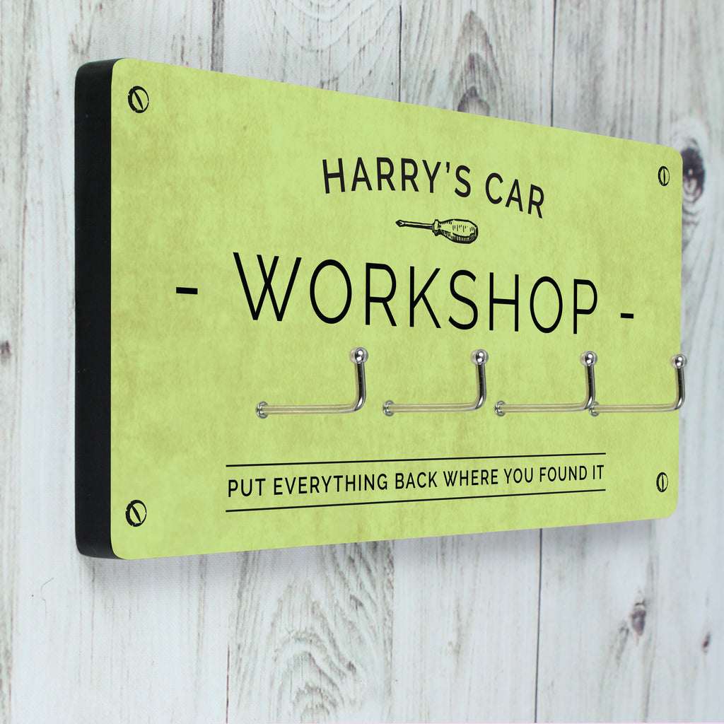 Personalised Workshop Hooks - Buy Wooden at GiftMasters.co.uk