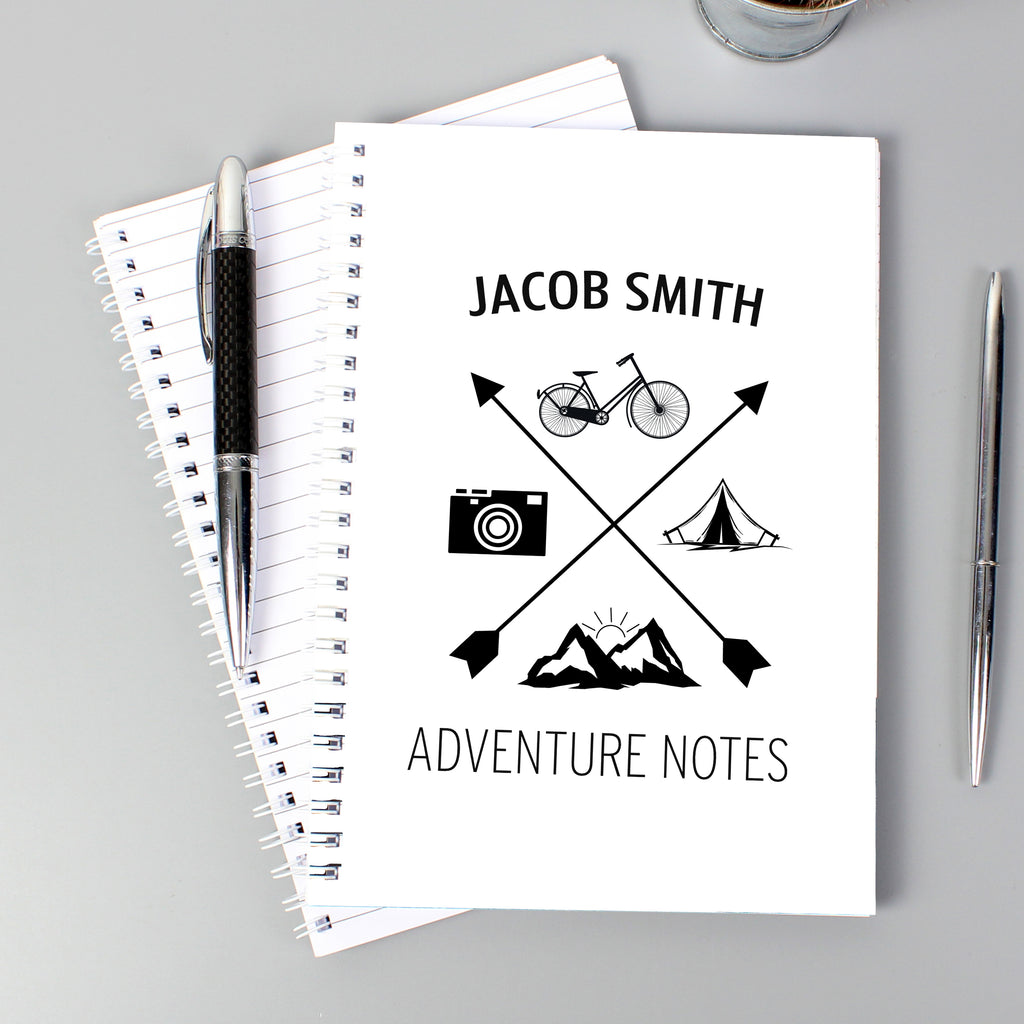 Personalised Adventure A5 Notebook - Buy Stationery & Pens at GiftMasters.co.uk