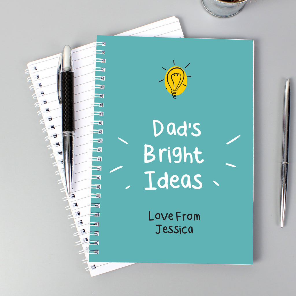 Personalised Bright Ideas A5 Notebook - Buy Stationery & Pens at GiftMasters.co.uk