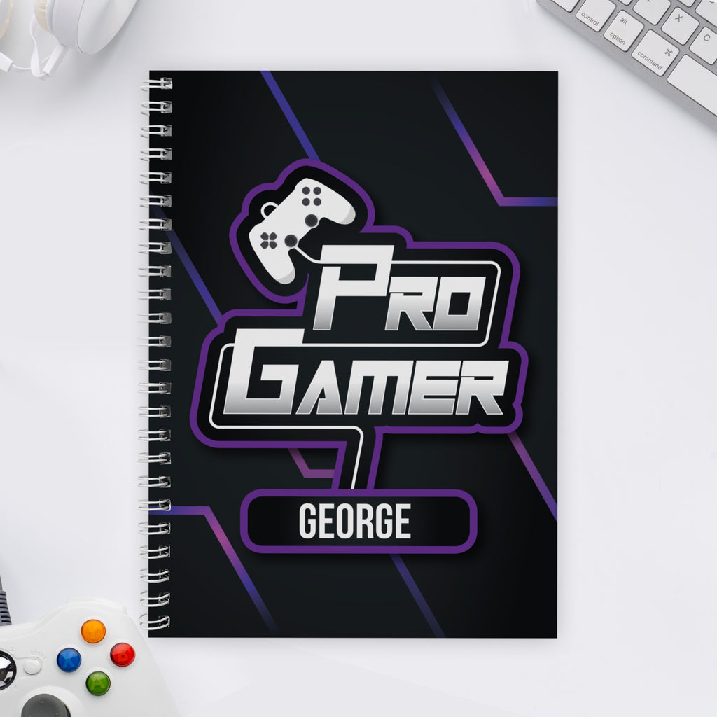Personalised Pro Gamer A5 Notebook - Buy Stationery & Pens at GiftMasters.co.uk