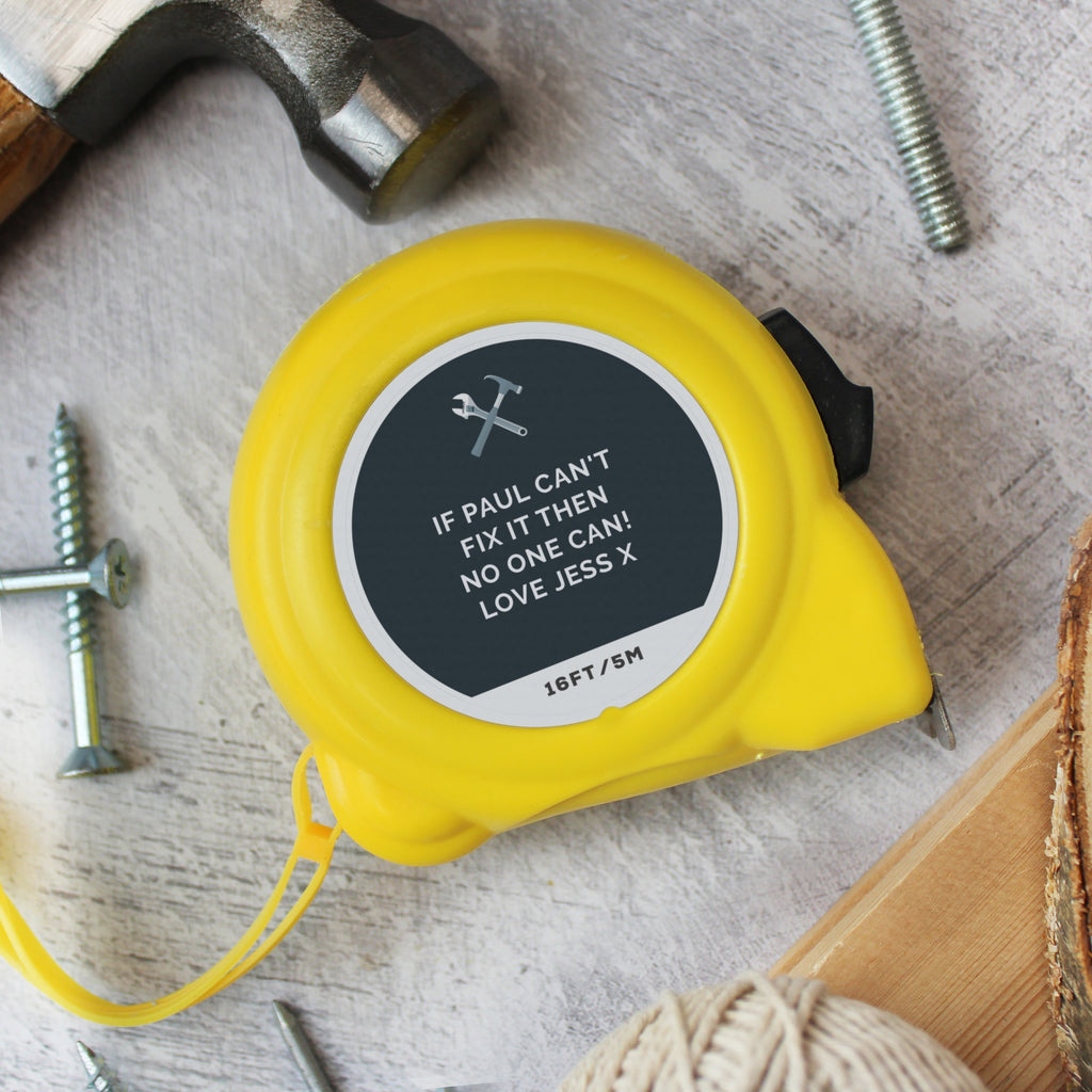Personalised Tools Tape Measure - Buy Keepsakes at GiftMasters.co.uk