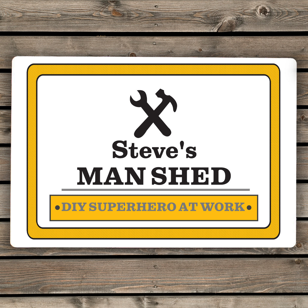 Personalised Man At Work Sign - Buy Hanging Decorations & Signs at GiftMasters.co.uk