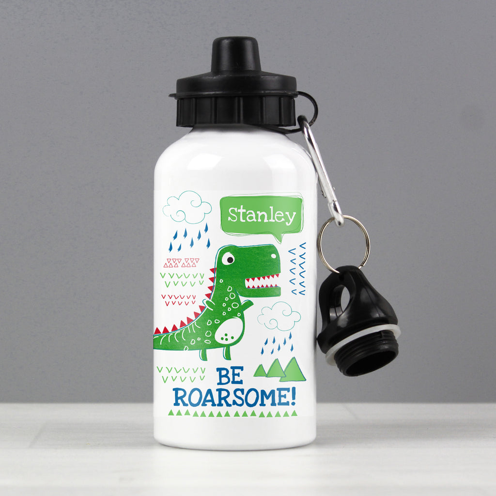 Personalised 'Be Roarsome' Dinosaur Drinks Bottle - Buy Drinks Bottles at GiftMasters.co.uk
