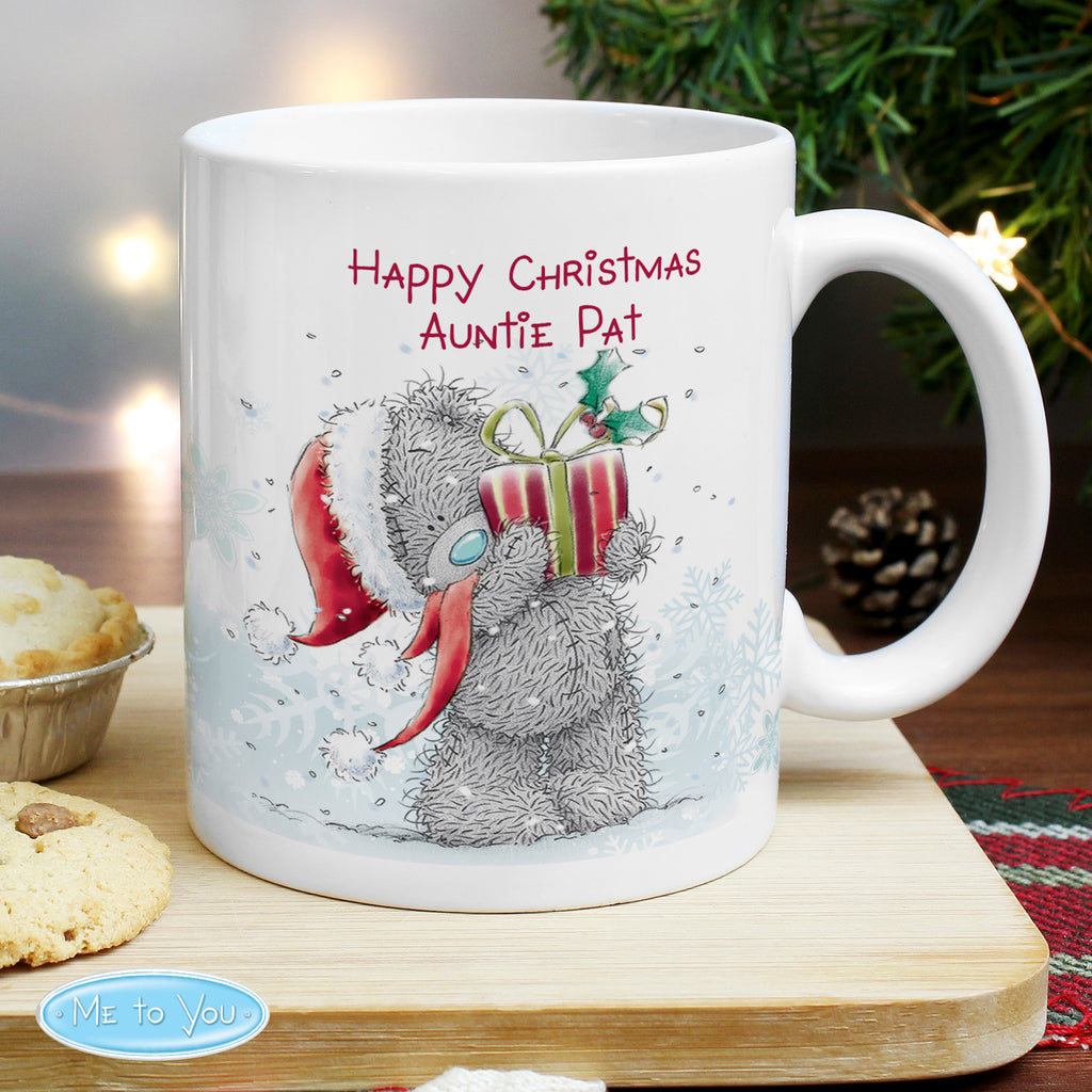 Personalised Me To You Christmas Present Mug - Buy Mugs at GiftMasters.co.uk