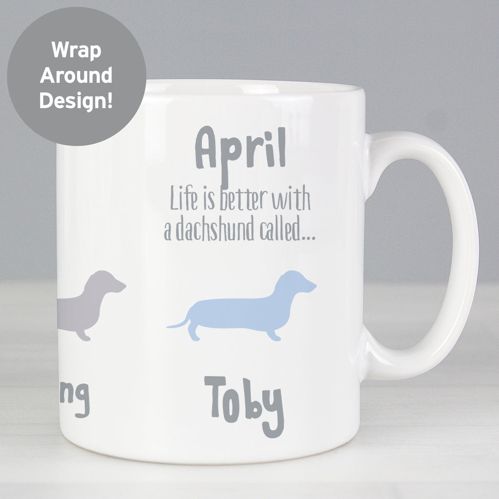 Personalised Dachshund Dog Breed Mug - Buy Mugs at GiftMasters.co.uk