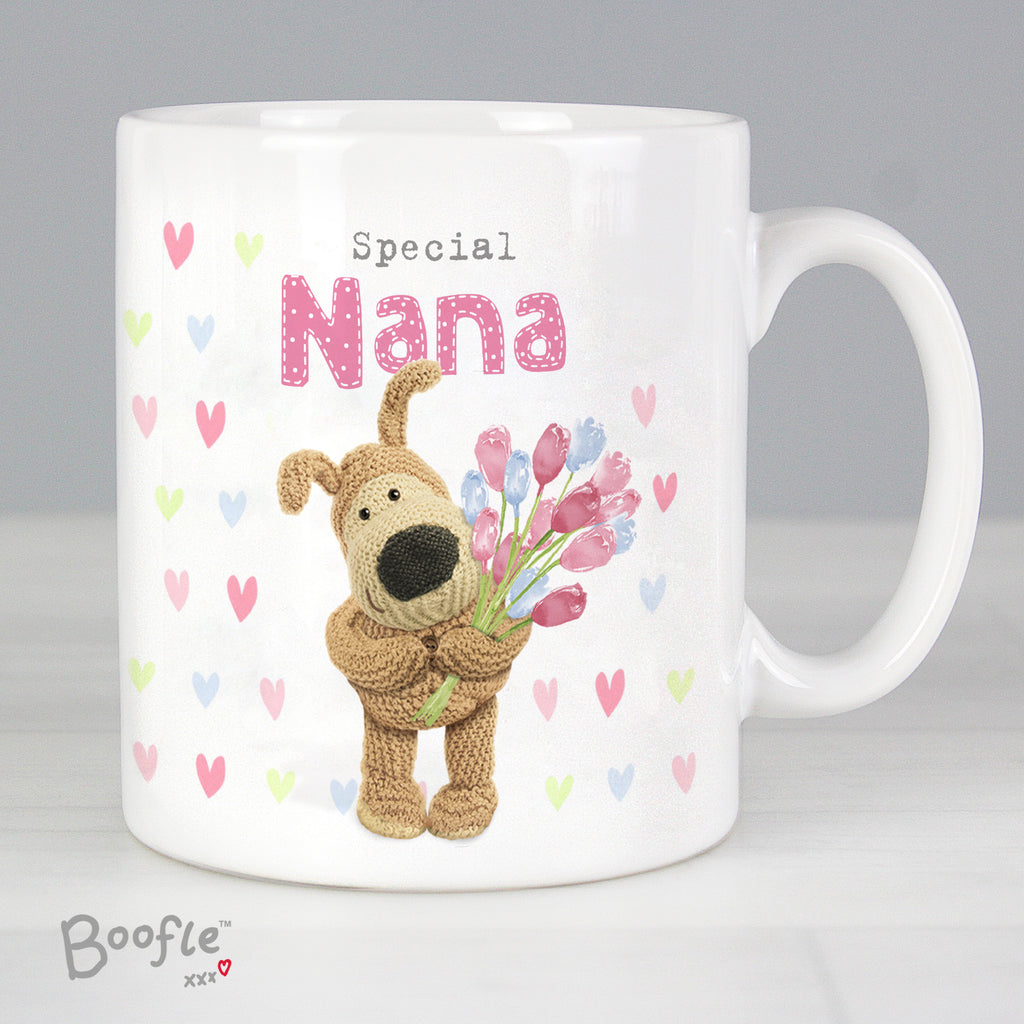 Personalised Boofle Birthday Flowers Mug - Buy Mugs at GiftMasters.co.uk