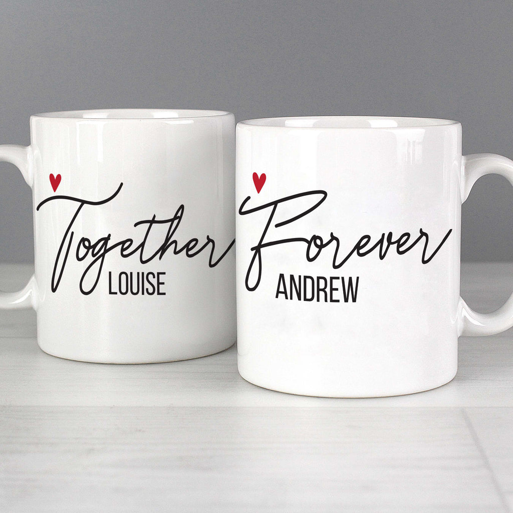 Personalised Together Forever Mug Set - Buy Mugs at GiftMasters.co.uk
