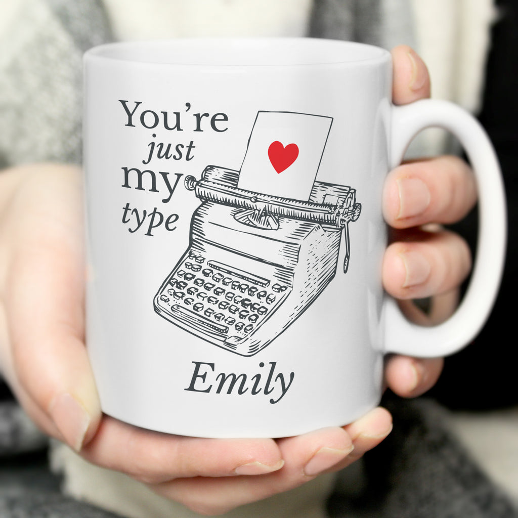 Personalised Just My Type Valentines Mug - Buy Mugs at GiftMasters.co.uk