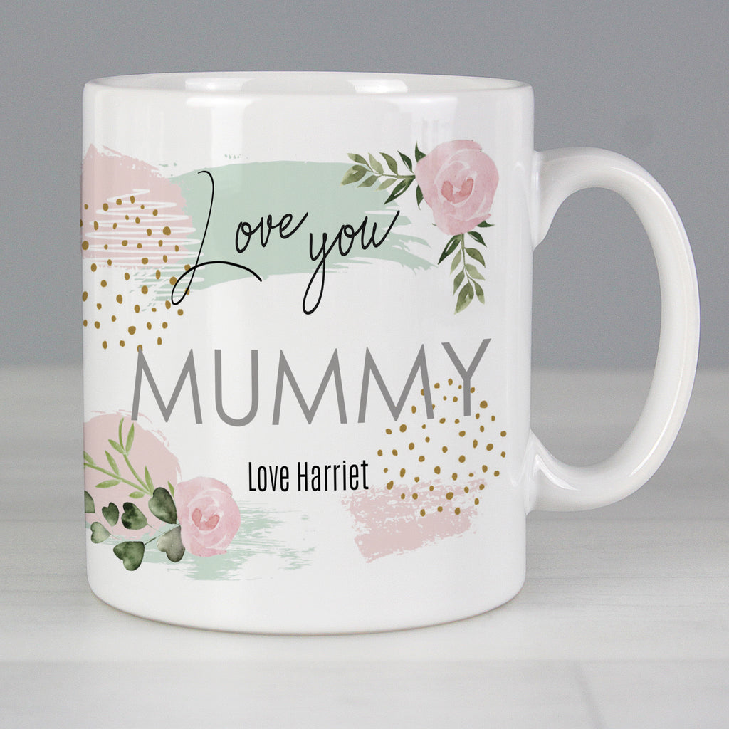 Personalised Abstract Rose Mug - Buy Mugs at GiftMasters.co.uk