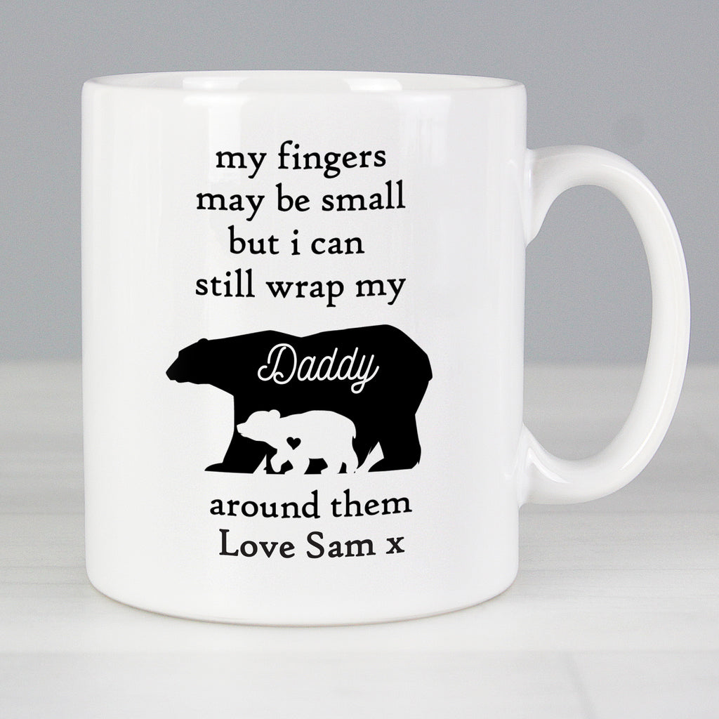 Personalised My Fingers May Be Small Bears Mug - Buy Mugs at GiftMasters.co.uk