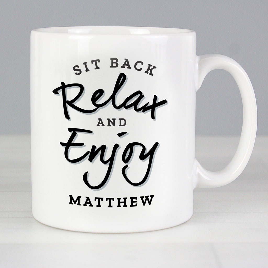Personalised Sit Back & Relax Mug - Buy Mugs at GiftMasters.co.uk