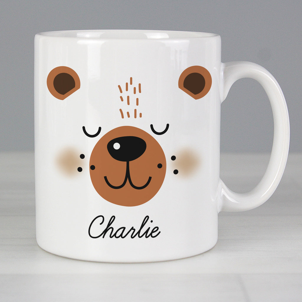 Personalised Cute Bear Face Mug - Buy Mugs at GiftMasters.co.uk