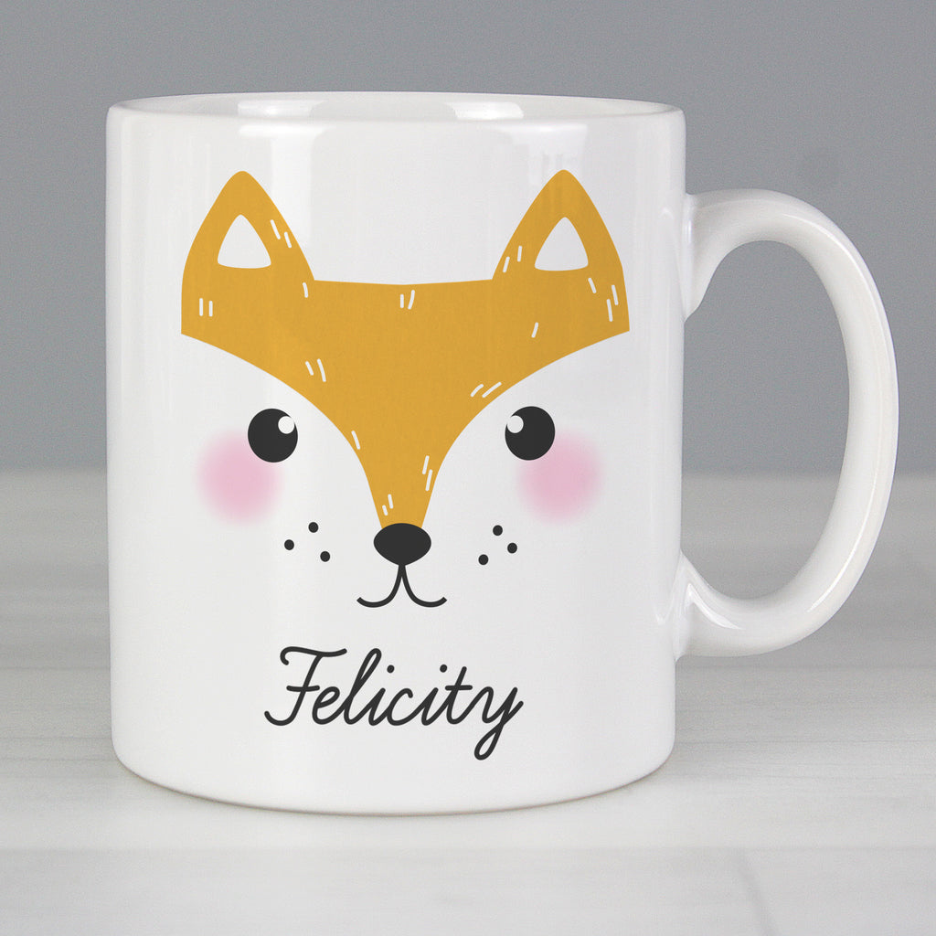 Personalised Cute Fox Face Mug - Buy Mugs at GiftMasters.co.uk