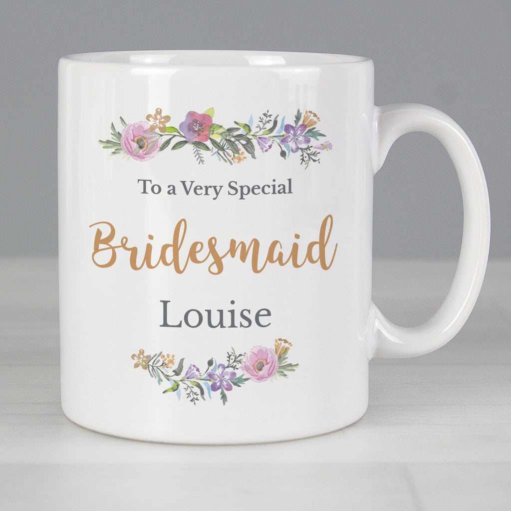 Personalised Floral Message Mug - Buy Mugs at GiftMasters.co.uk