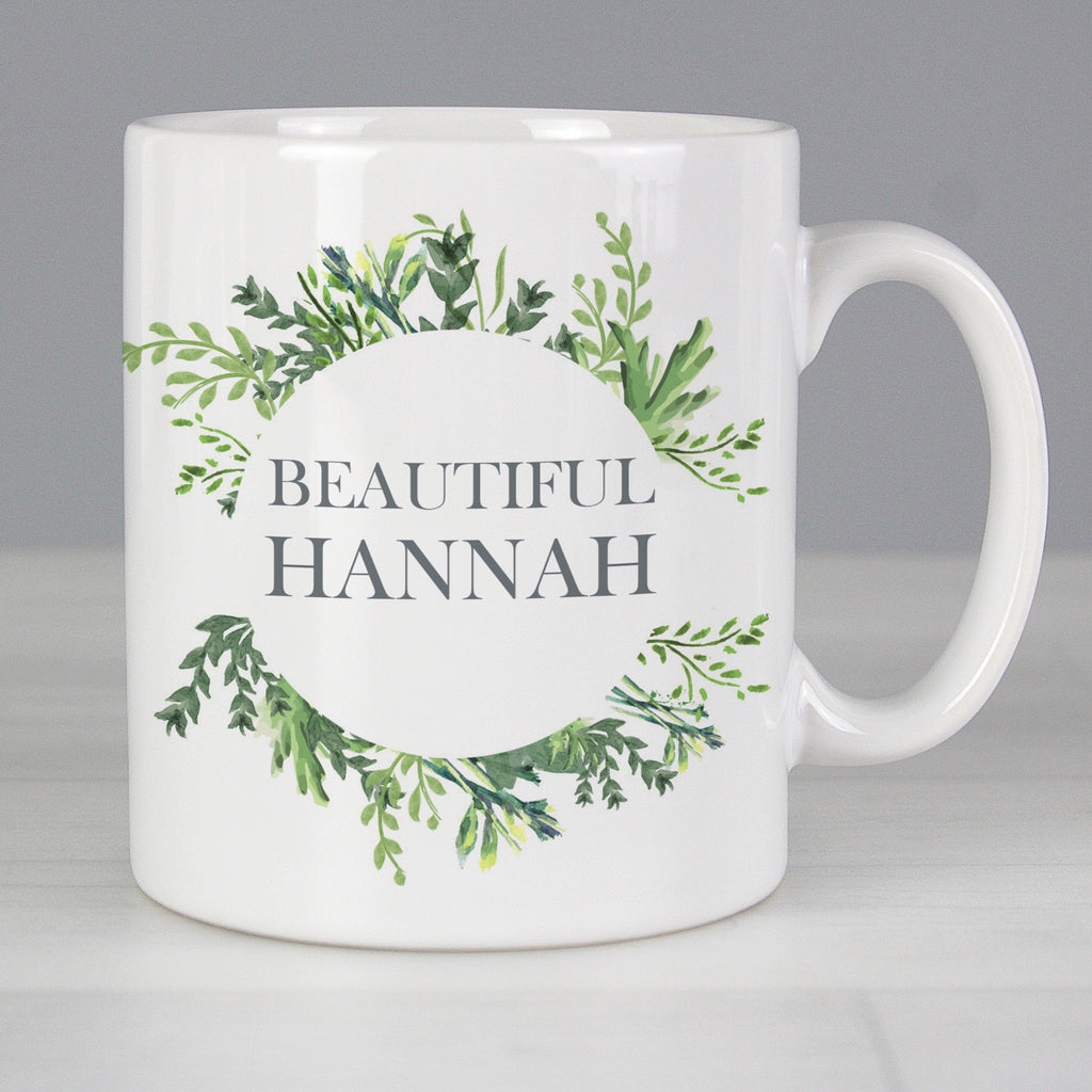 Personalised Botanical Mug - Buy Mugs at GiftMasters.co.uk