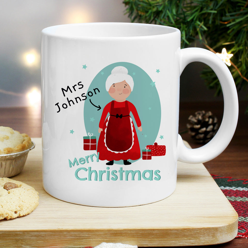 Personalised Mrs Claus Christmas Mug - Buy Mugs at GiftMasters.co.uk