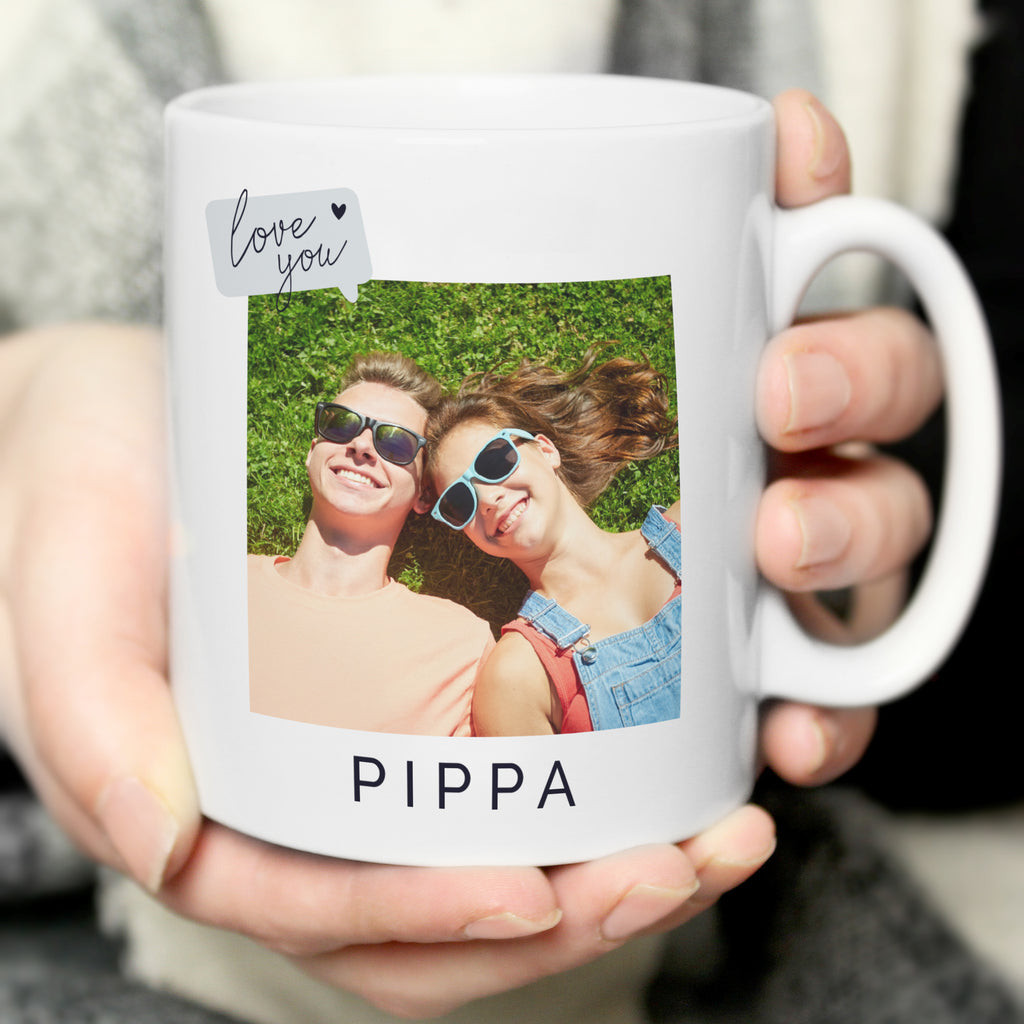 Personalised Love You Snapshot Photo Upload Mug - Buy Mugs at GiftMasters.co.uk