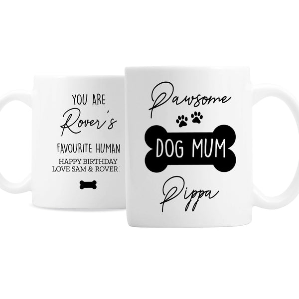 Personalised Pawsome Dog Mum Mug