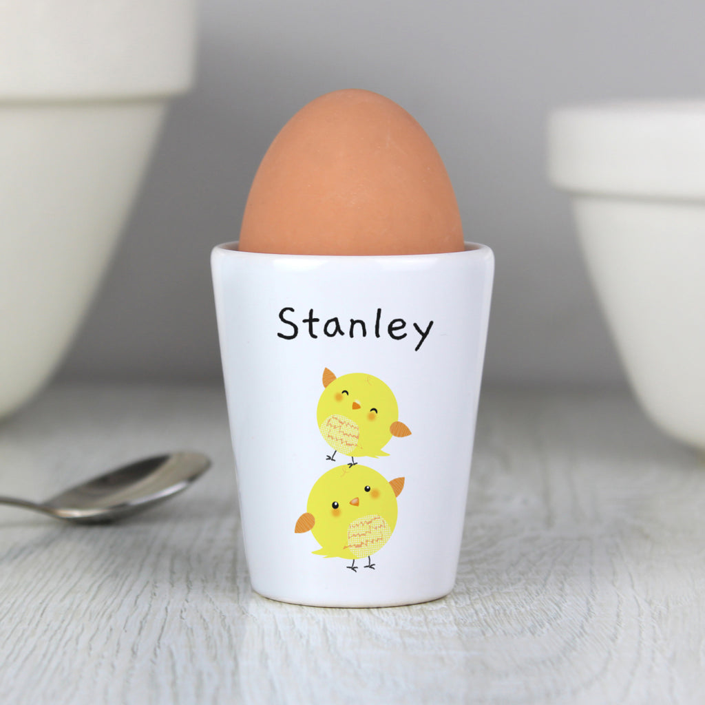Personalised Easter Chicks Egg Cup - Buy Mealtime Essentials at GiftMasters.co.uk