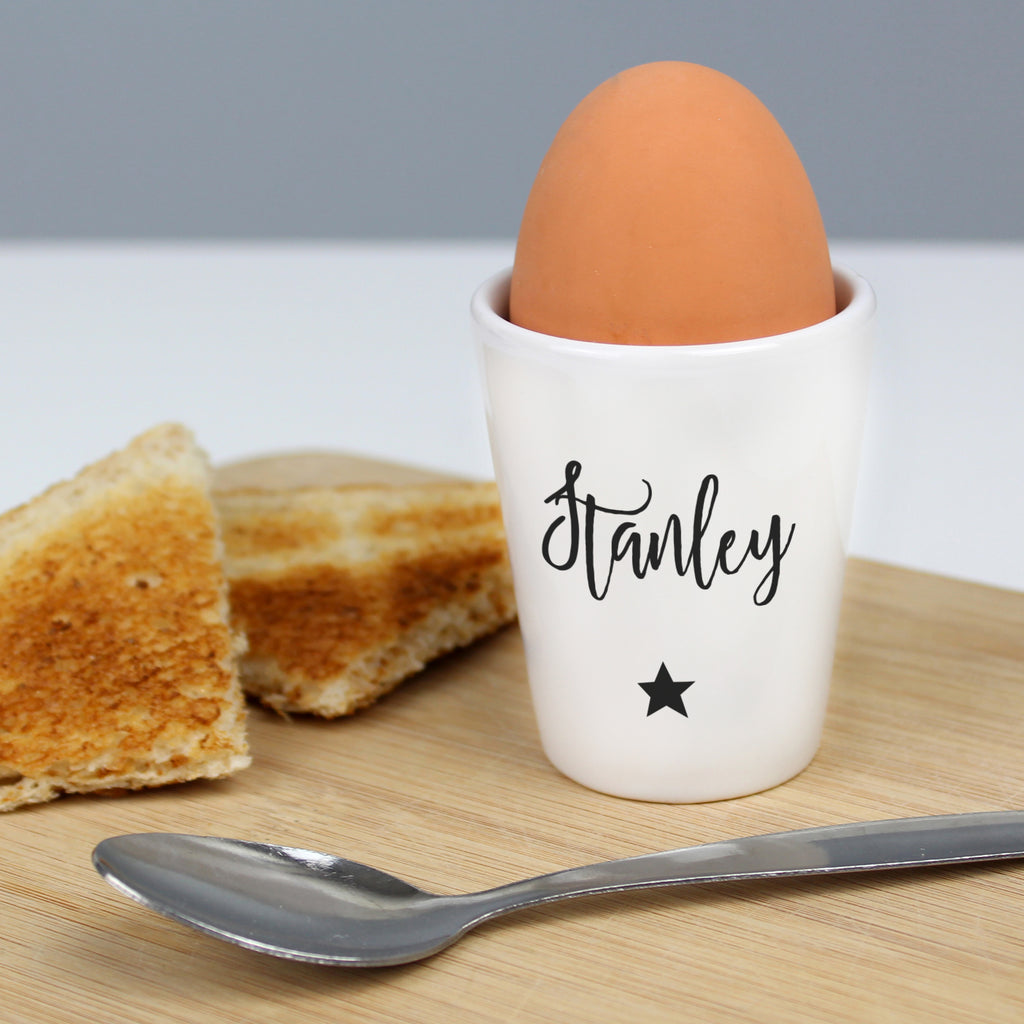Personalised Star Name Only Egg Cup - Buy Mealtime Essentials at GiftMasters.co.uk