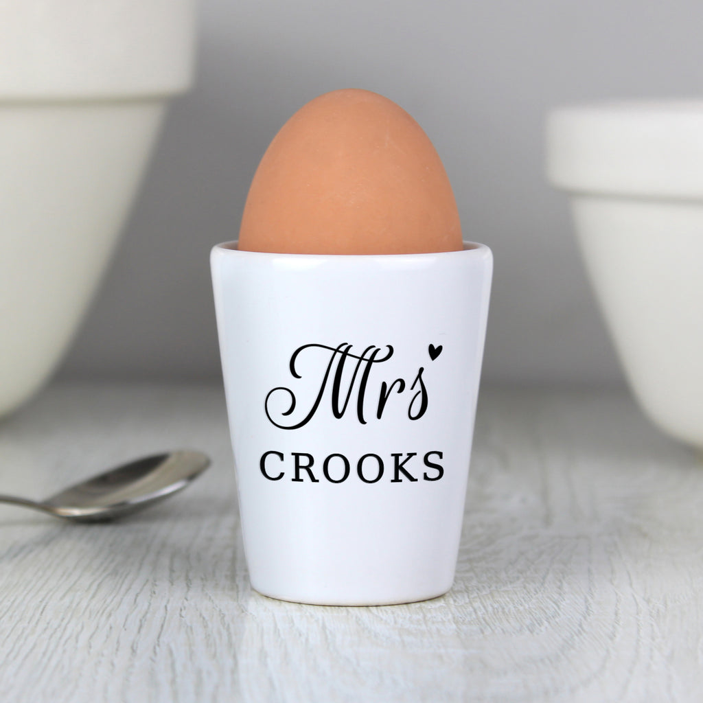 Personalised Mrs Egg Cup - Buy Mealtime Essentials at GiftMasters.co.uk
