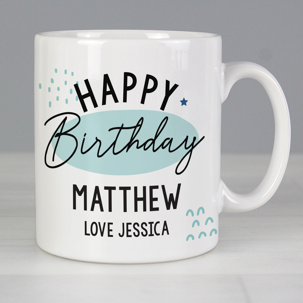 Personalised Happy Birthday Mug - Buy Mugs at GiftMasters.co.uk