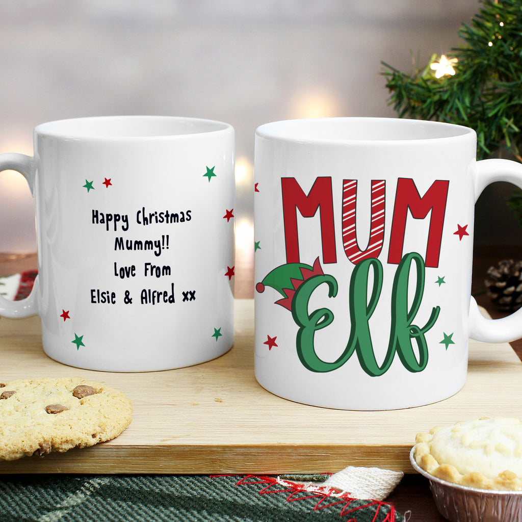 Personalised Mum Elf Mug - Buy Mugs at GiftMasters.co.uk