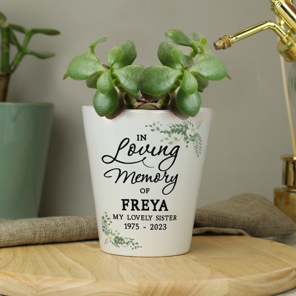 Personalised In Loving Memory Plant Pot - Buy Vases at GiftMasters.co.uk