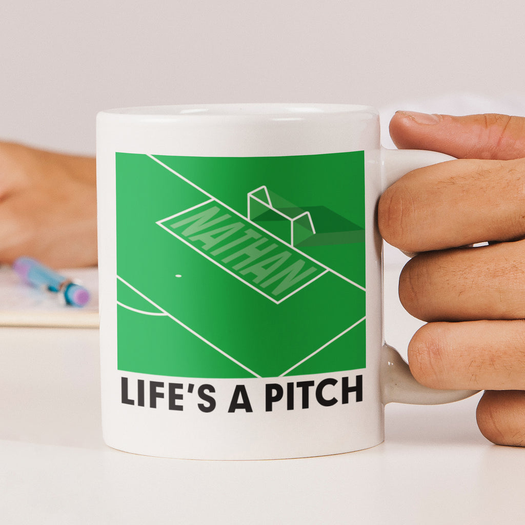 Personalised Life's A Pitch Mug - Buy Mugs at GiftMasters.co.uk