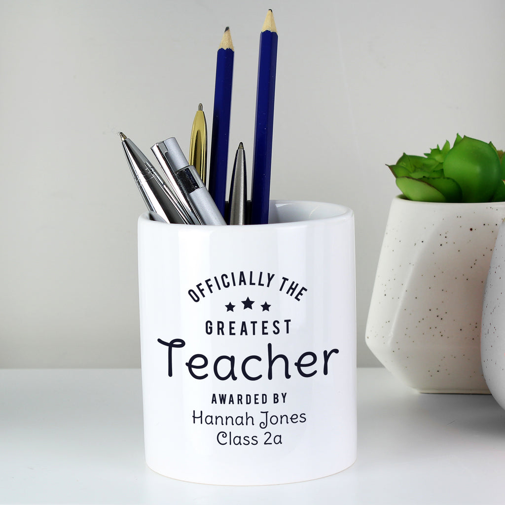 Personalised Officially The Greatest Ceramic Storage Pot - Buy Storage at GiftMasters.co.uk