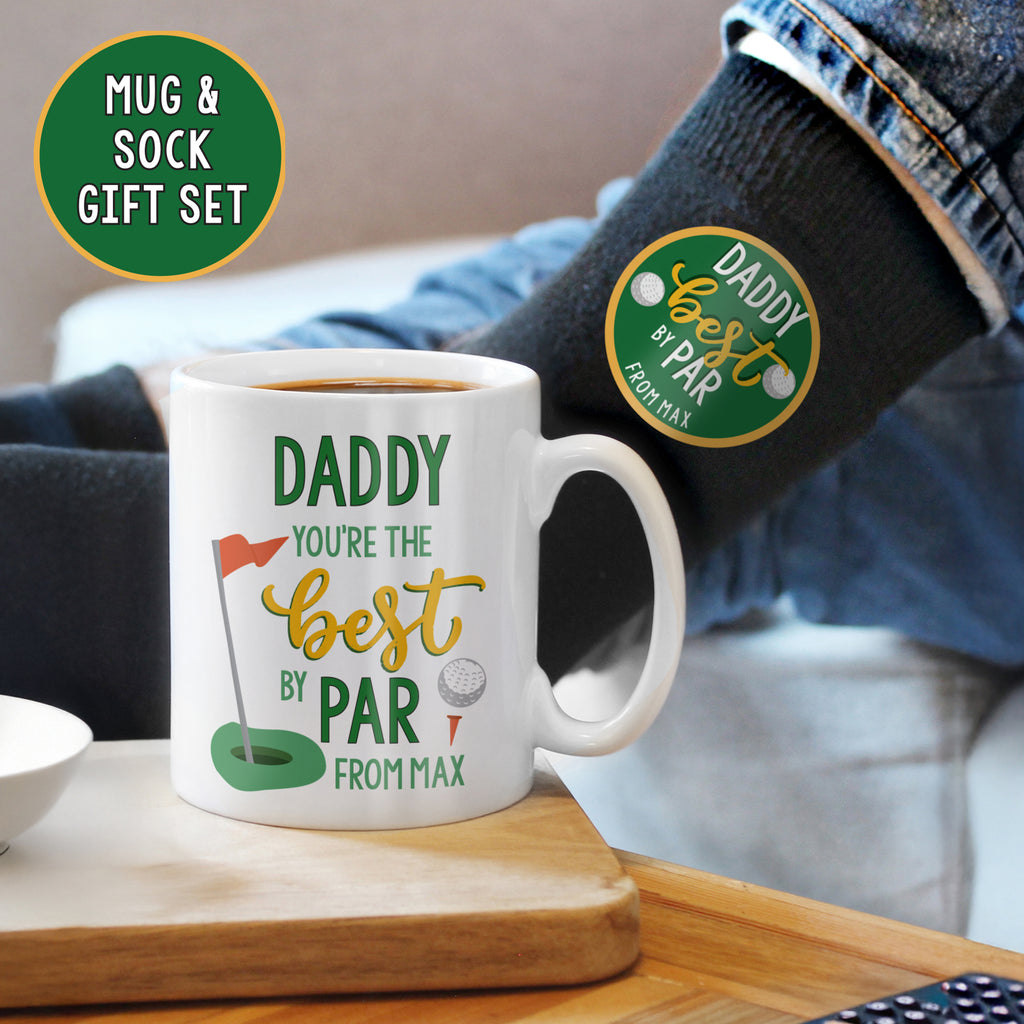 Personalised Best By Par Mug & Socks Set - Buy Mugs at GiftMasters.co.uk
